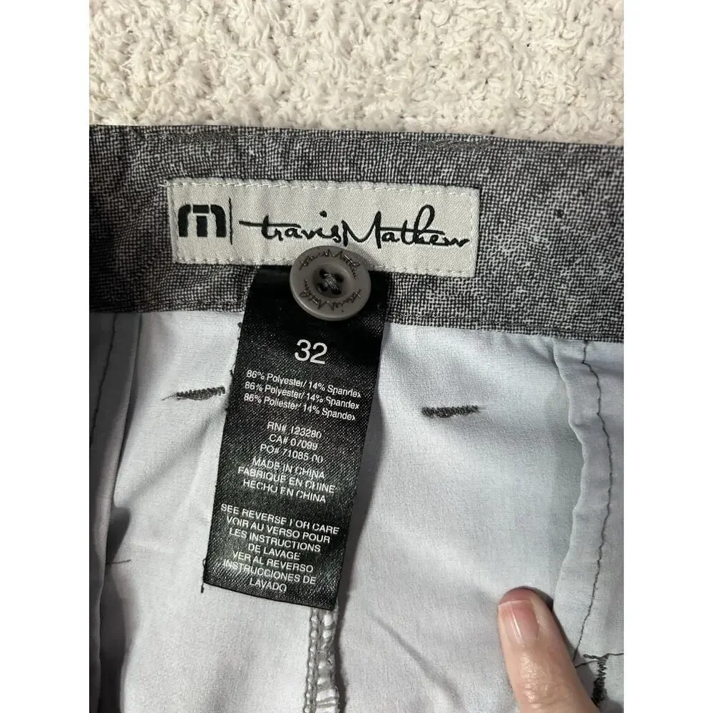 Travis Matthew Golf Short Men's Size 32 Performance Stretch Gray